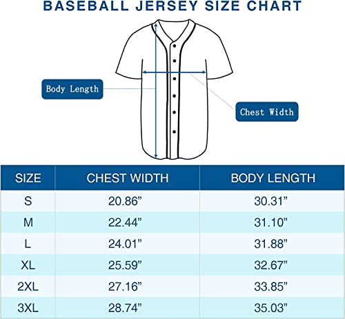 Mens Baseball Jersey Button Down Short Sleeve Shirts K3435