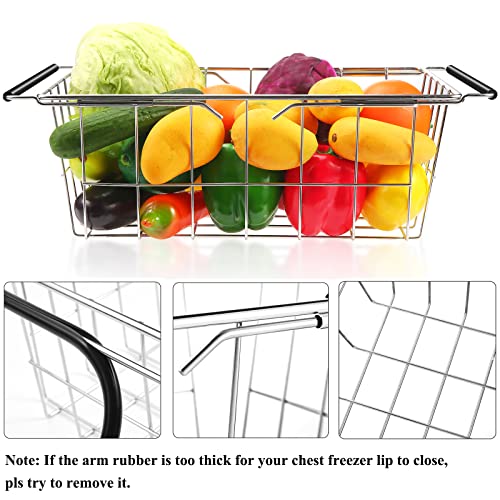 Stainless Steel Expandable Wire Basket for Chest Freezer (16.5" ~ 20") S977