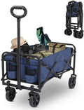 Blue Heavy Duty Folding Wagon with All Terrain Wheels F548