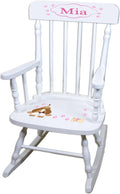 Pink White Childrens Rocking Chair Q324
