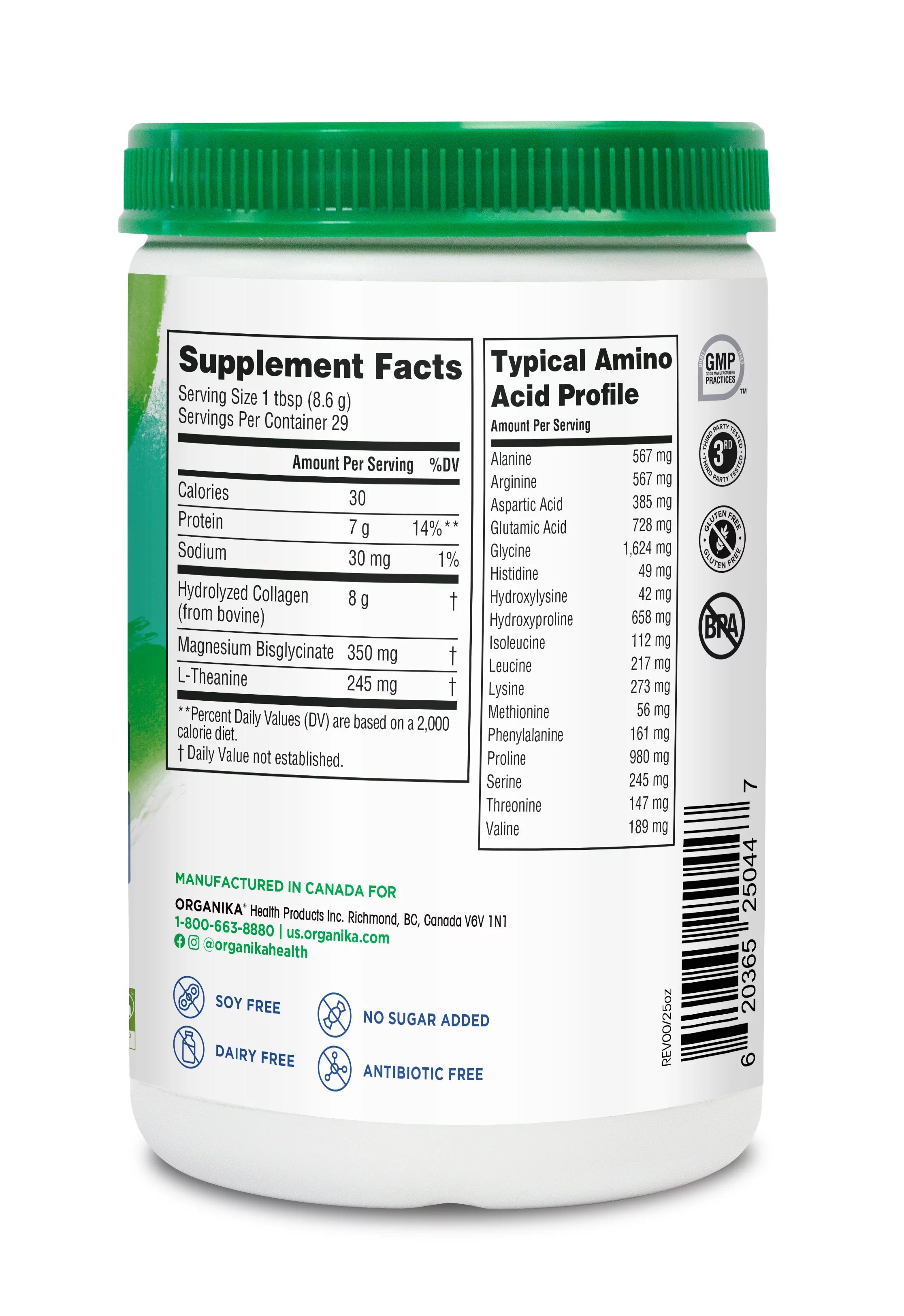 Enhanced Collagen Relax Powder - L-Theanine & Magnesium Bisglycinate - 29 Servings F8717