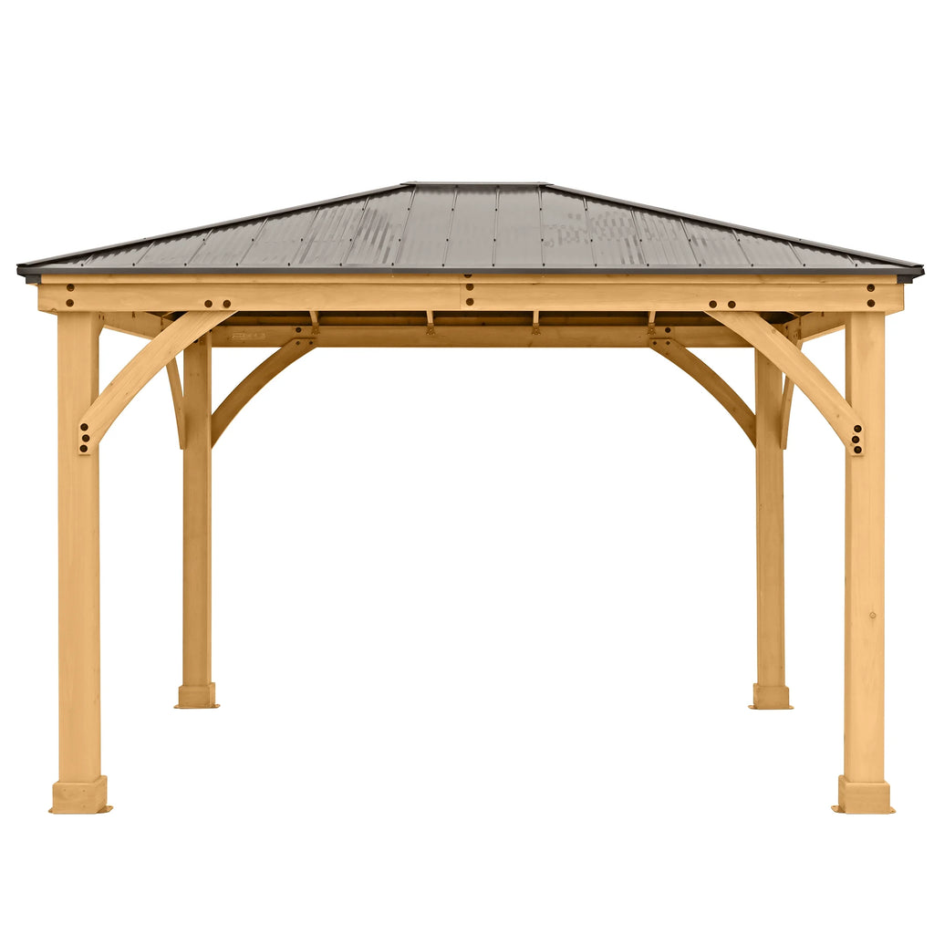 10 ft. × 12 ft. Cedar Gazebo with Aluminum Roof M64401