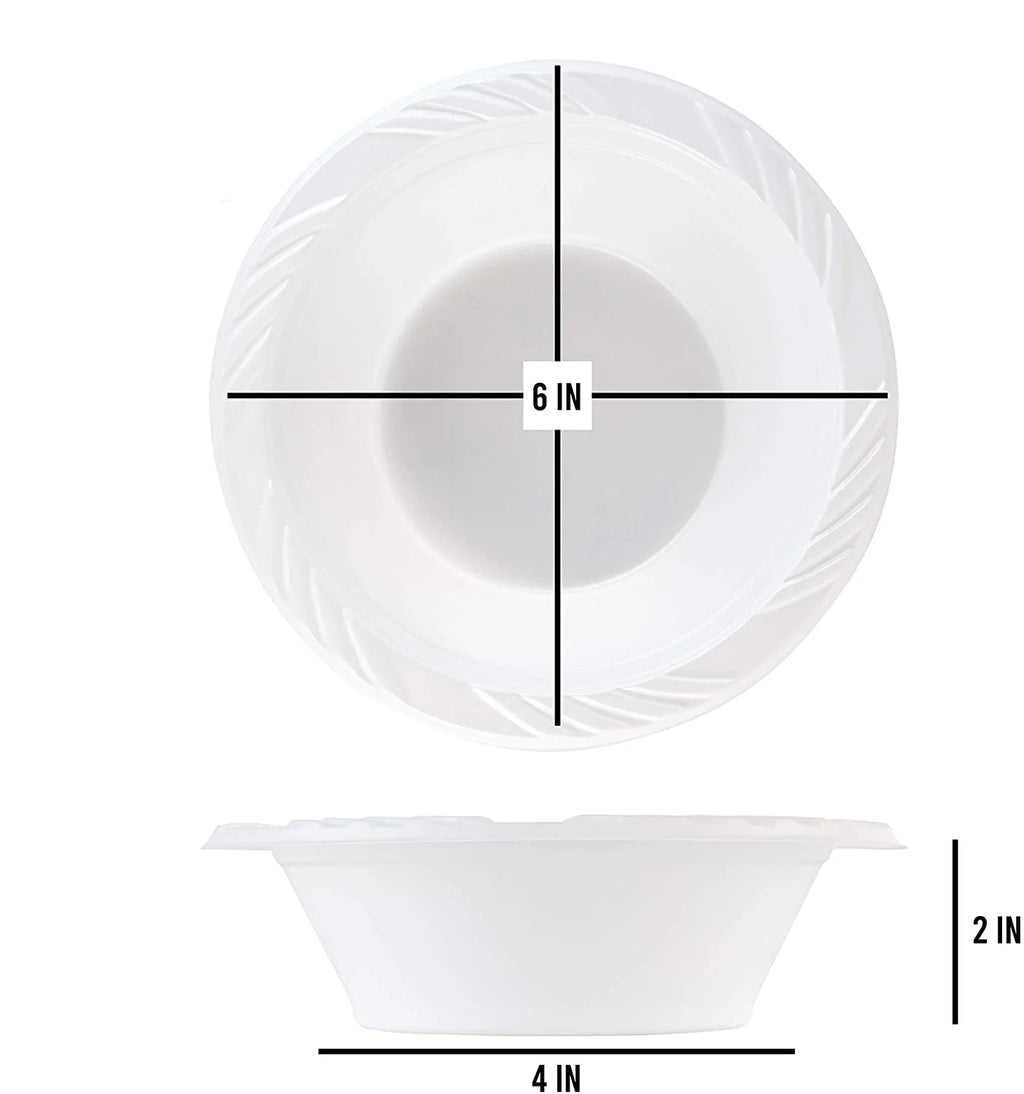 Medium Weight White Disposable 12 oz. Plastic Soup Bowls 800CT N6339