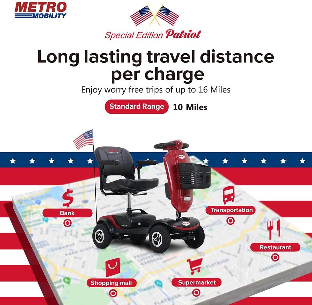 Red 4 Wheel Powered Mobility Scooter with Seat K710629