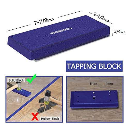 Laminate Wood Flooring Installation Kit with Mallet, Pull Bar, Tapping Block and 30-Piece Spacers O2588