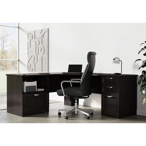 Espresso L-Shaped Corner Desk N9069