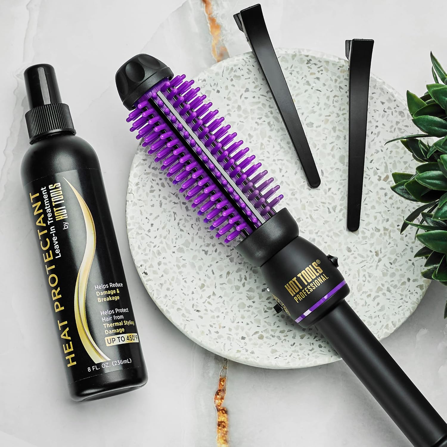 Heated Silicone Bristle Brush Styler H79789