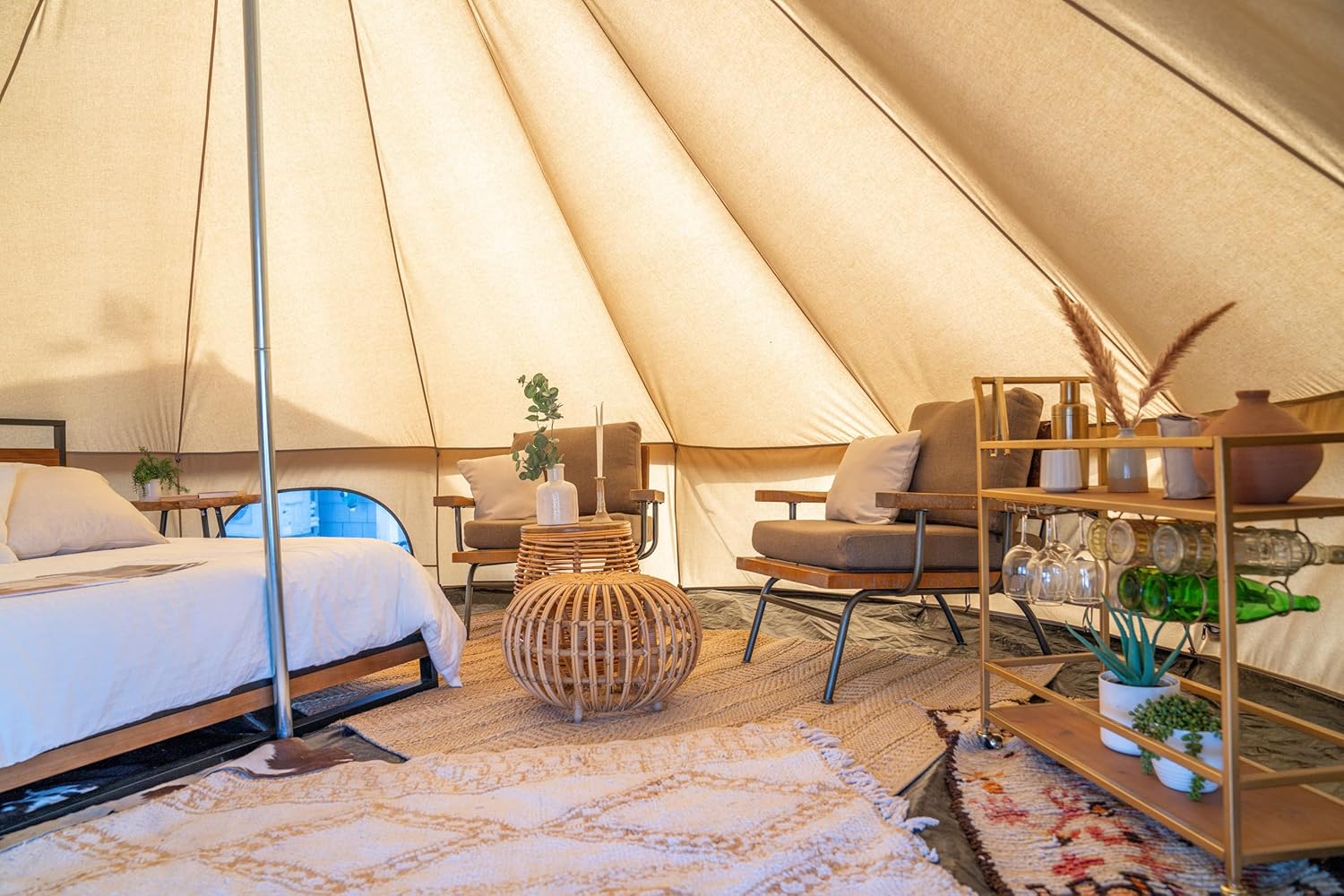 Canvas Bell Tent with StoveJack Waterproof 4 Season P9703