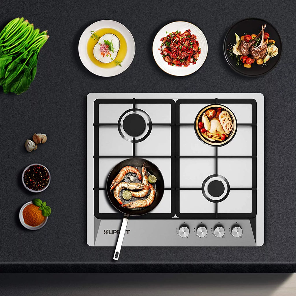 24 Inch 4 Burner Stainless Steel Gas Cooktop F58053