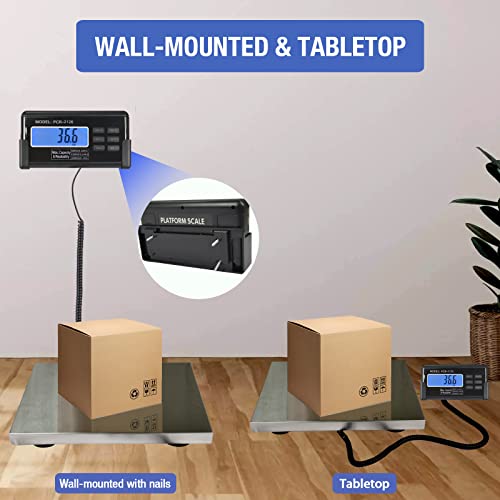 660lbs LCD Digital Platform Heavy Duty Portable Stainless Steel Shipping Scale S3128