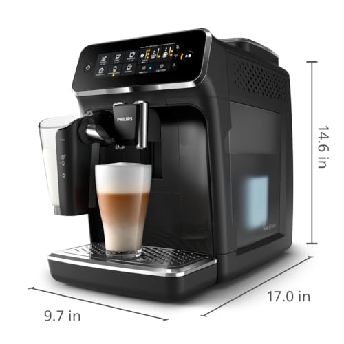 Black Fully Automatic Espresso Machine with LatteGo Milk Frother M31115