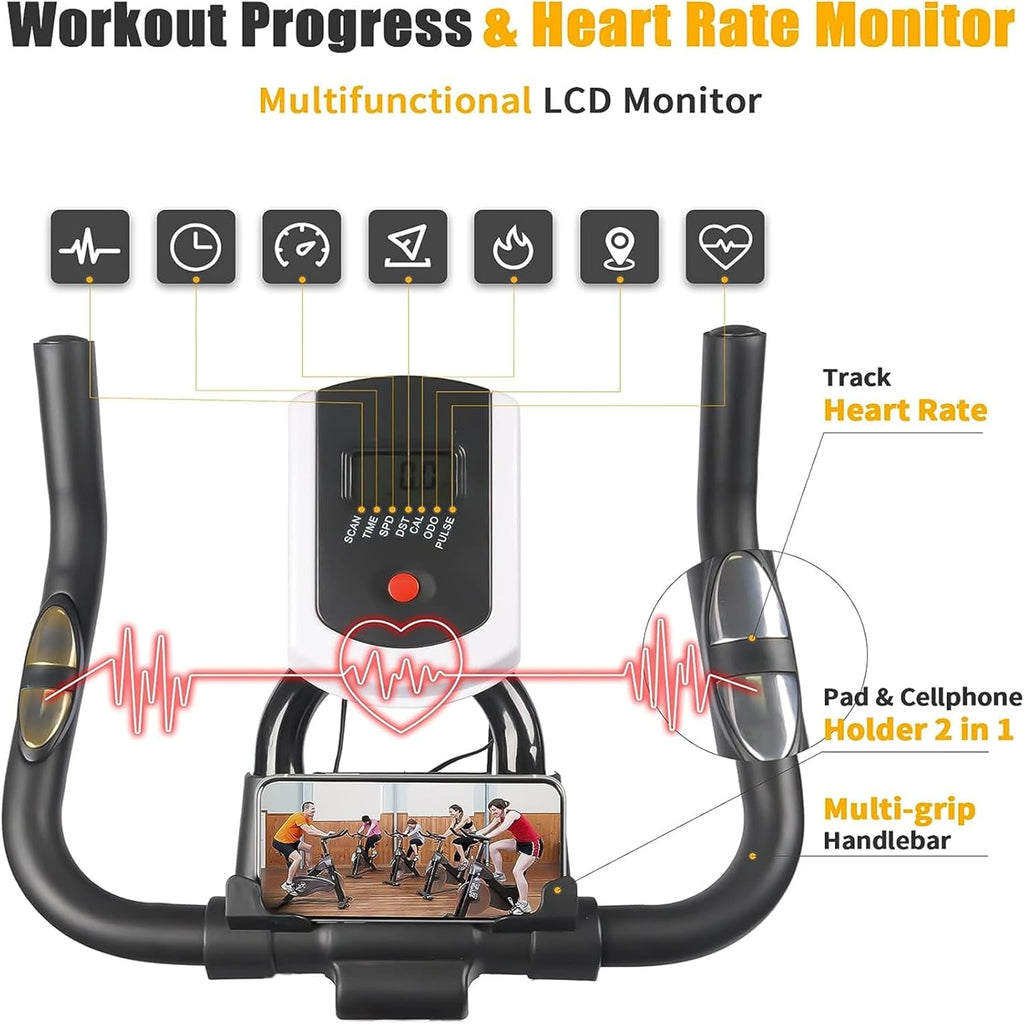 Exercise Stationary Bike with LCD Monitor V2476