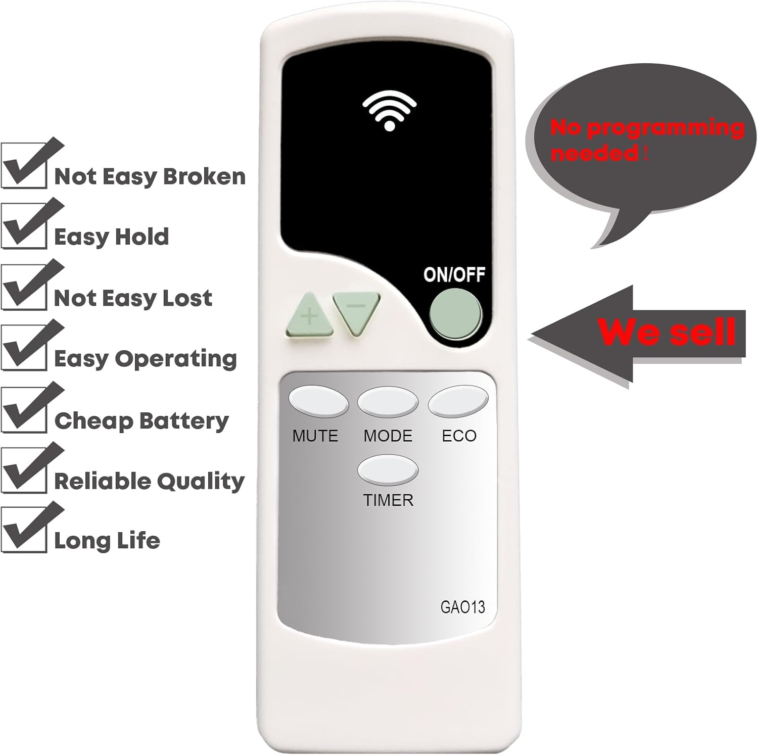 Replacement Remote Control for Electric Space Heater F18092
