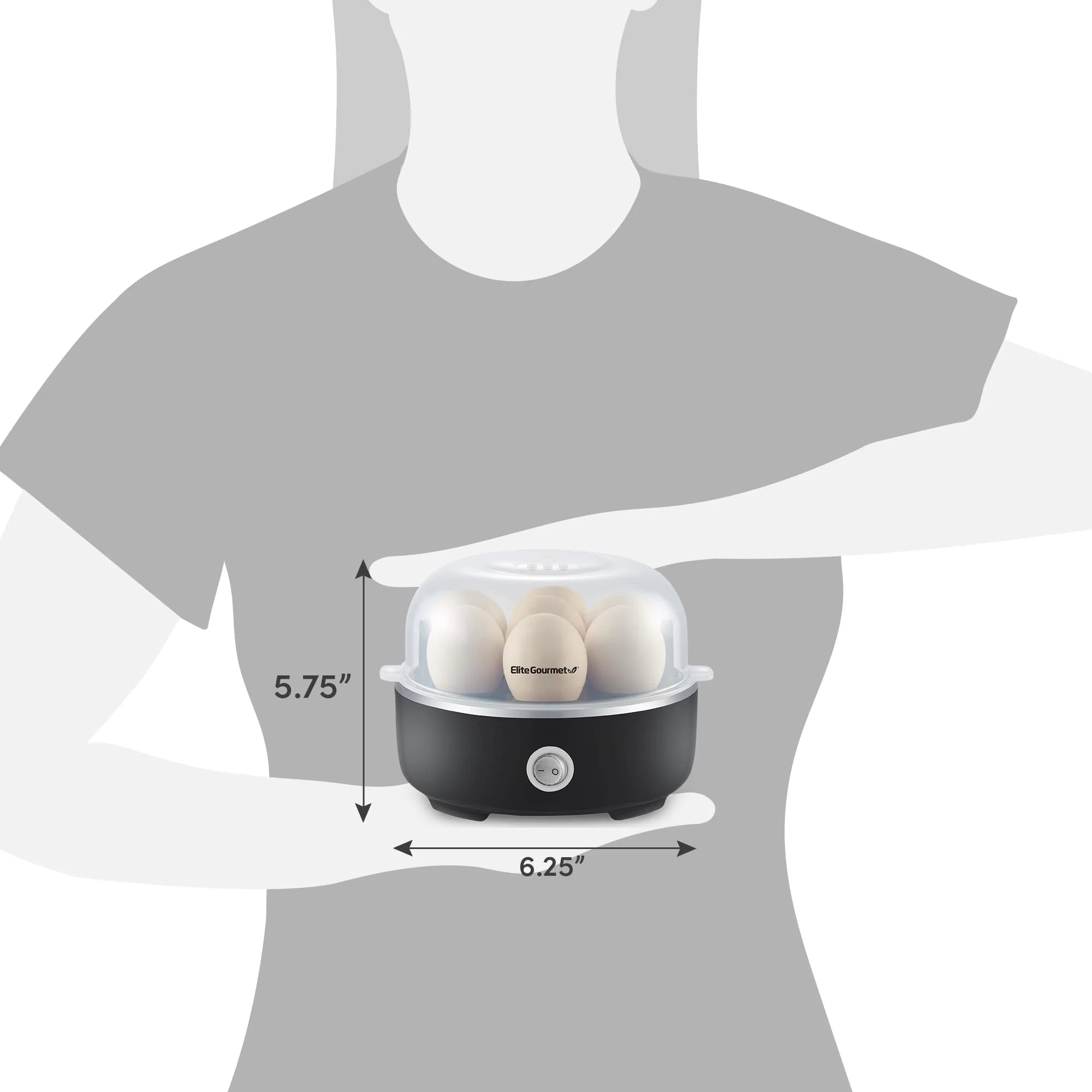 7-Egg Capacity Electric Egg Cooker, Black K1202
