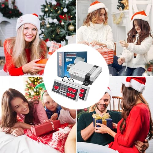 Grey Retro Game Console with 620 Classic Games R34525