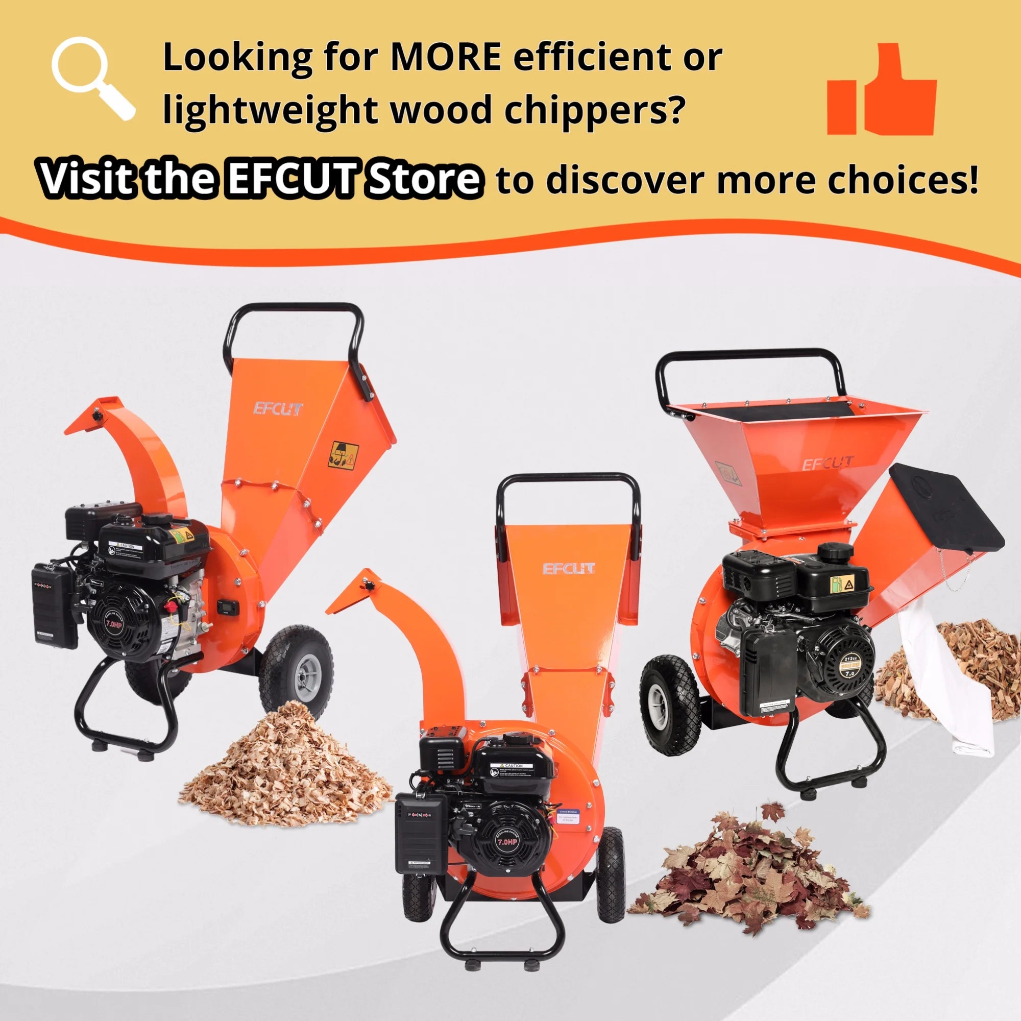 Wood Chipper Shredder Mulcher 7HP Gas Powered 3" Max Capacity E652706