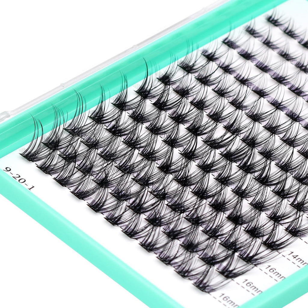 Black 8-10-12-14-16mm MIX Cluster Eyelashes N546