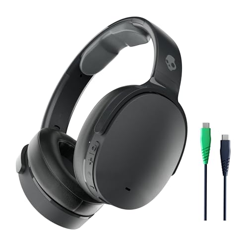 True Black Over-Ear Noise Cancelling Wireless Headphones R27436