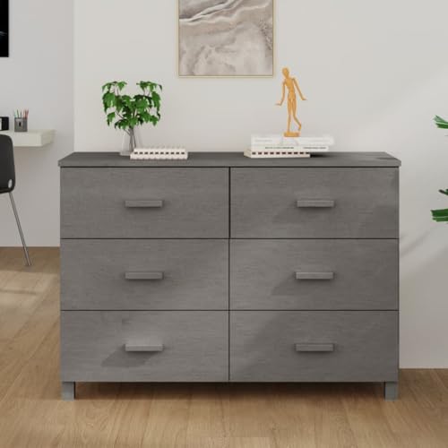 Light Gray Solid Wood Pine Sideboard V667