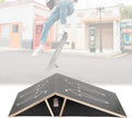 Black Double Sided Skateboard Ramp with Carry Rope Y606141