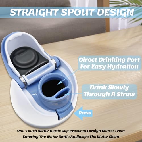 Replacement Cap for Water Bottle Top Lid, BPA-Free Replacement Lid (Blue) V765