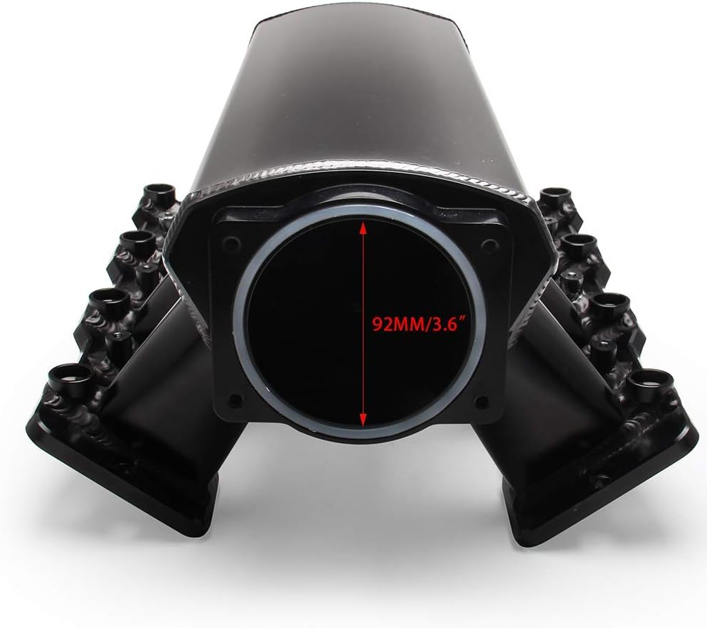 92mm Throttle Body Sheet Metal EFI Intake Manifold Black T986720