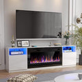Black 70" Fireplace TV Stand with 36" Electric Fireplace L603871