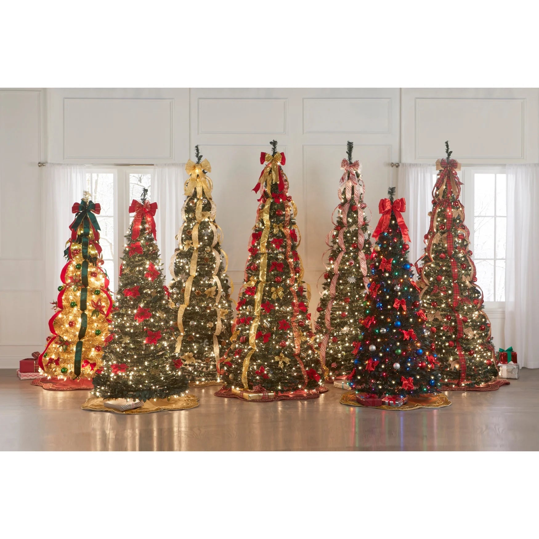 Red White 6 Foot Pre-Lit Christmas Tree C595