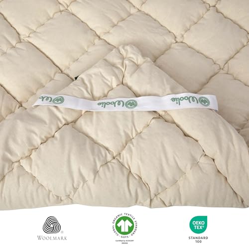 Organic Merino Wool Pillow Top Mattress Topper - 2", Twin XL C835583