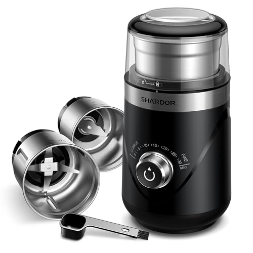 Adjustable Electric Coffee Grinder with 1 Removable Stainless Steel Bowl, Silver E7855