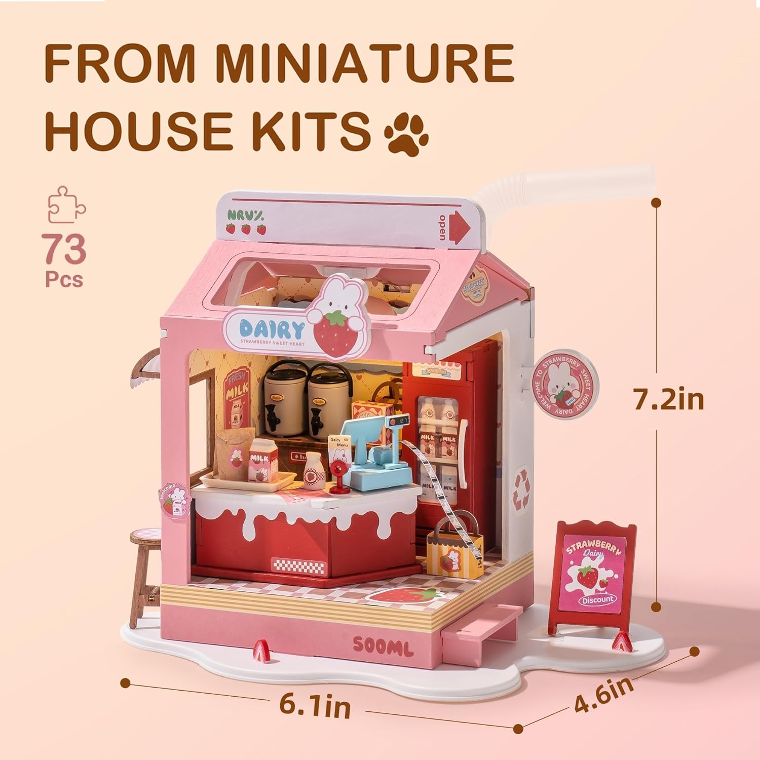 Miniature Kit Milkbox Craft Kit F2782