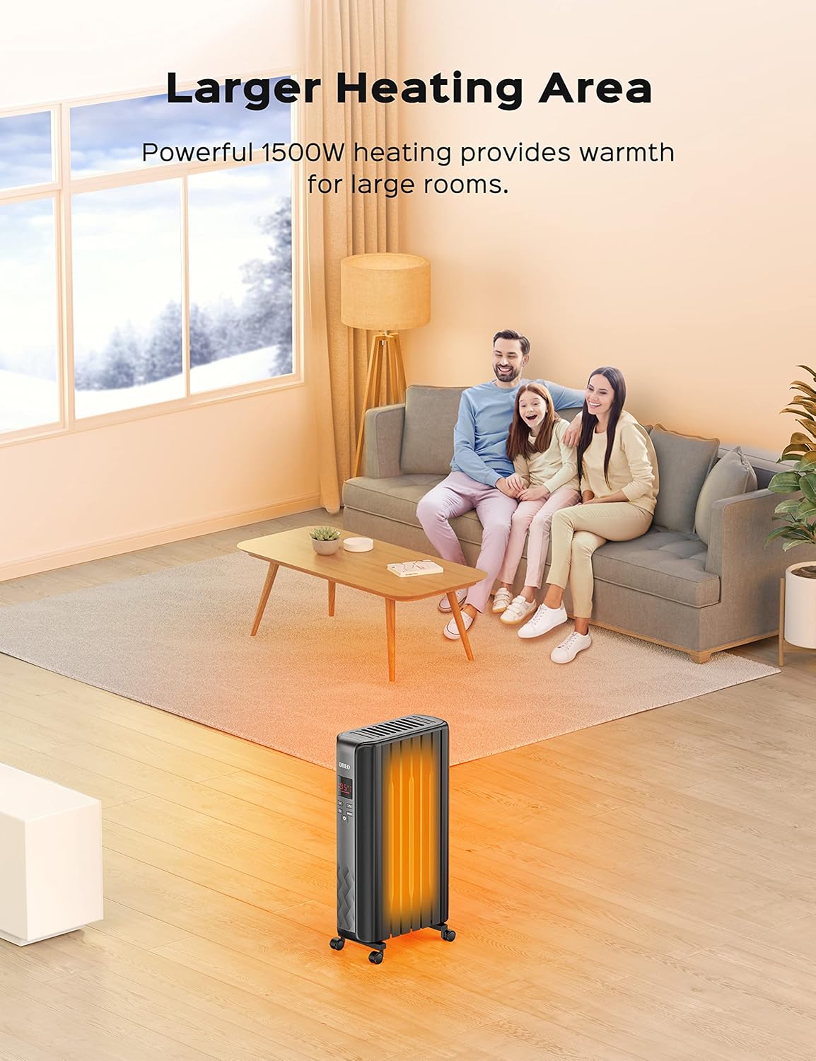 1500W Oil Filled Radiator Heater with Remote Control N16909