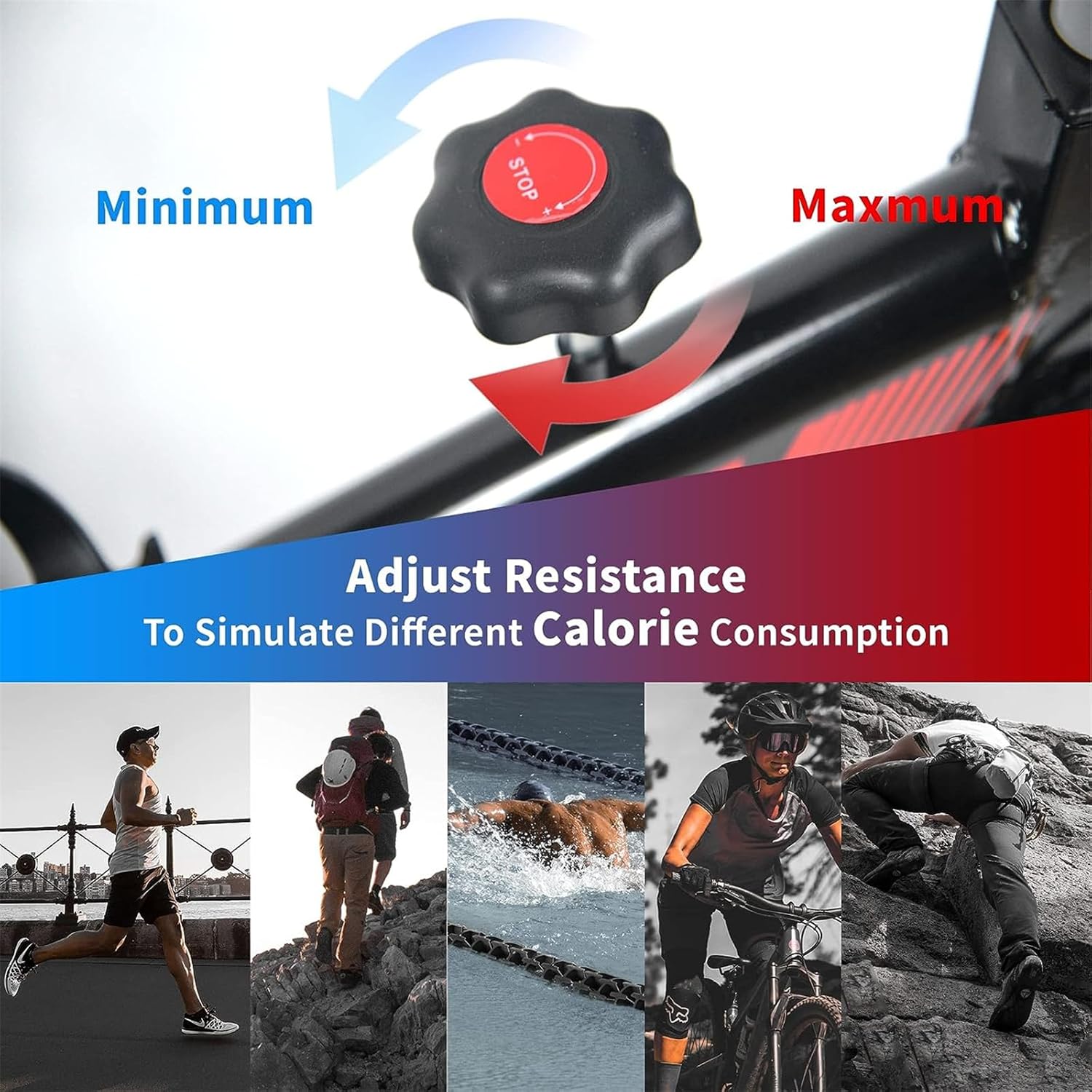 Exercise Stationary Bike with LCD Monitor V2476
