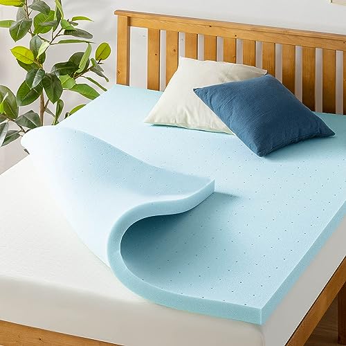 3 Inch Ventilated Memory Foam Mattress Topper, Cooling Gel Infusion, Queen J121213