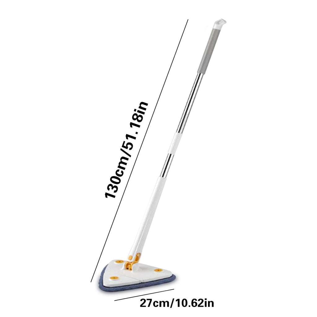 360° Adjustable Rotatable Triangle Cleaning Mop with Push-Pull Squeezing, Dry & Wet Mop N378