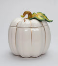 White Pumpkin Cookie Candy Jar A80806