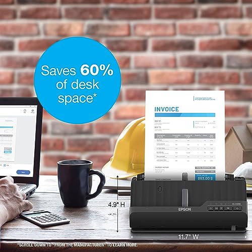 Wireless Compact Desktop Document Scanner with Auto Document Feeder D42194