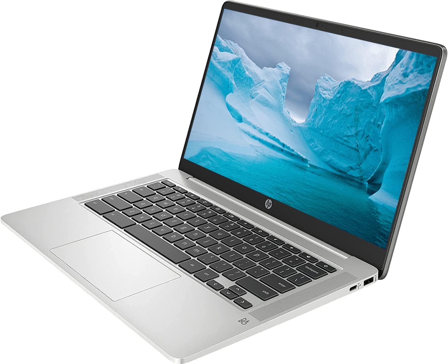 14" HD IPS Chromebook, Intel Pentium 4-Core Processor, 4GB Ram, 64GB SSD, Dale Silver, Chrome OS B8132
