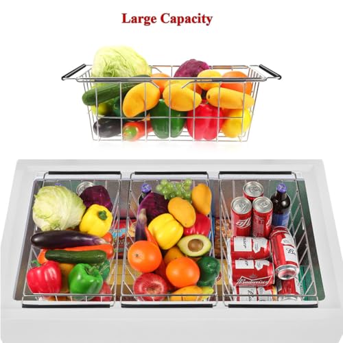 Stainless Steel Expandable Wire Basket for Chest Freezer (16.5" ~ 20") S977
