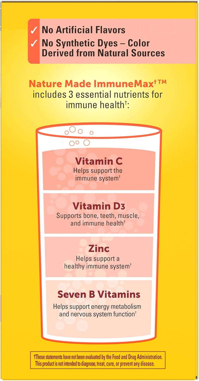 ImmuneMAX Fizzy Drink Mix with Vitamin C, Vitamin D, and Zinc, 30 Stick Packs, 0.4 Ounce A574