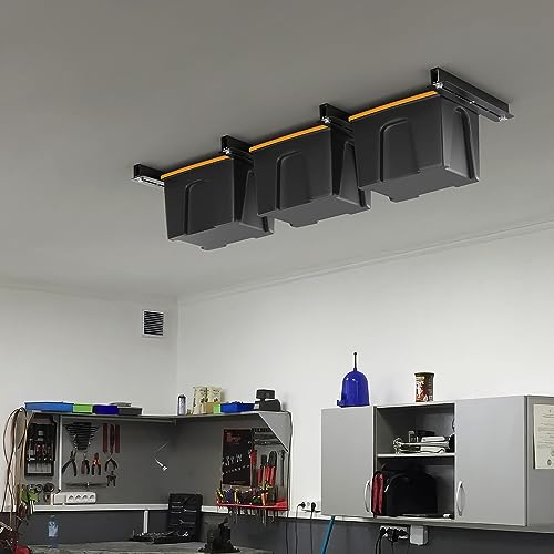 Overhead Garage Storage Rack (4 Pack, 3 Bins) H1819