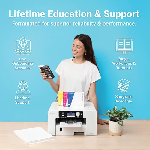 Sublimation Printer Starter Bundle with SubliJet UHD Inks and TruePix Sublimation Paper L5429
