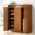 7 Tier Bamboo Shoe Cabinet with Doors Z219