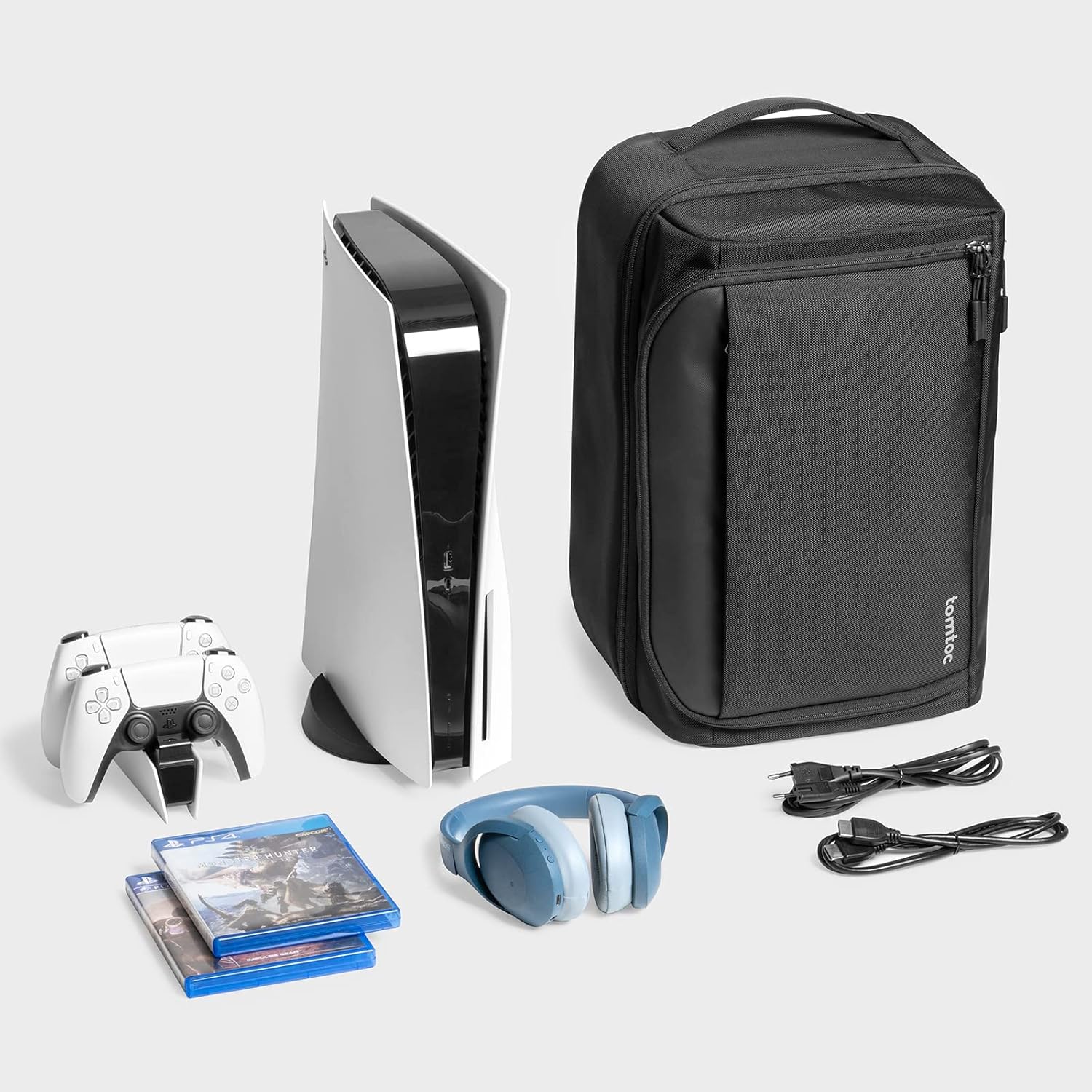 Travel Backpack for PS5 Console, Accessories, Protective Carrying Case Storage Bag T68517