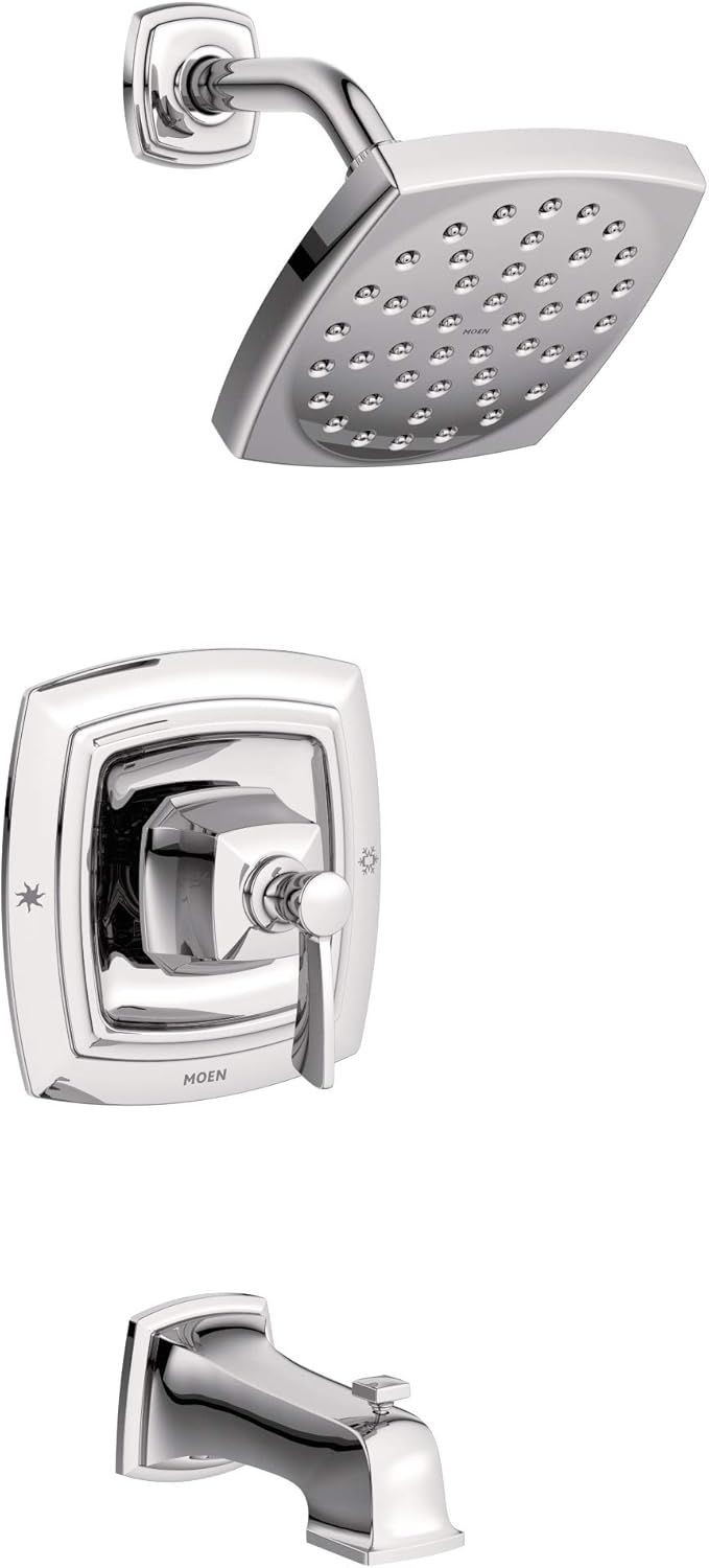 Spot Resist Brushed Nickel Tub and Shower with Valve J21244