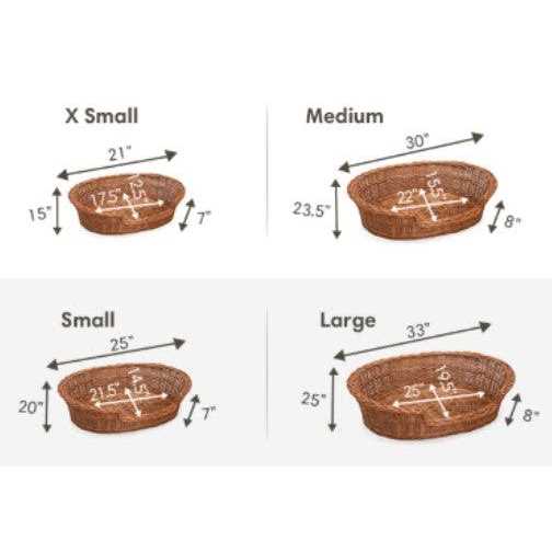 Wicker Dog Bed Basket Z4270