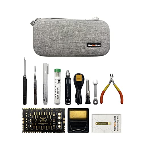 Portable Drone Tool Kit Set with Soldering Iron Storage Bag Screwdriver Hex Driver Tweezers Cutter Solder Practice Board J159