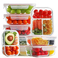 9 Pack Glass Meal Prep Containers with Lids E46389
