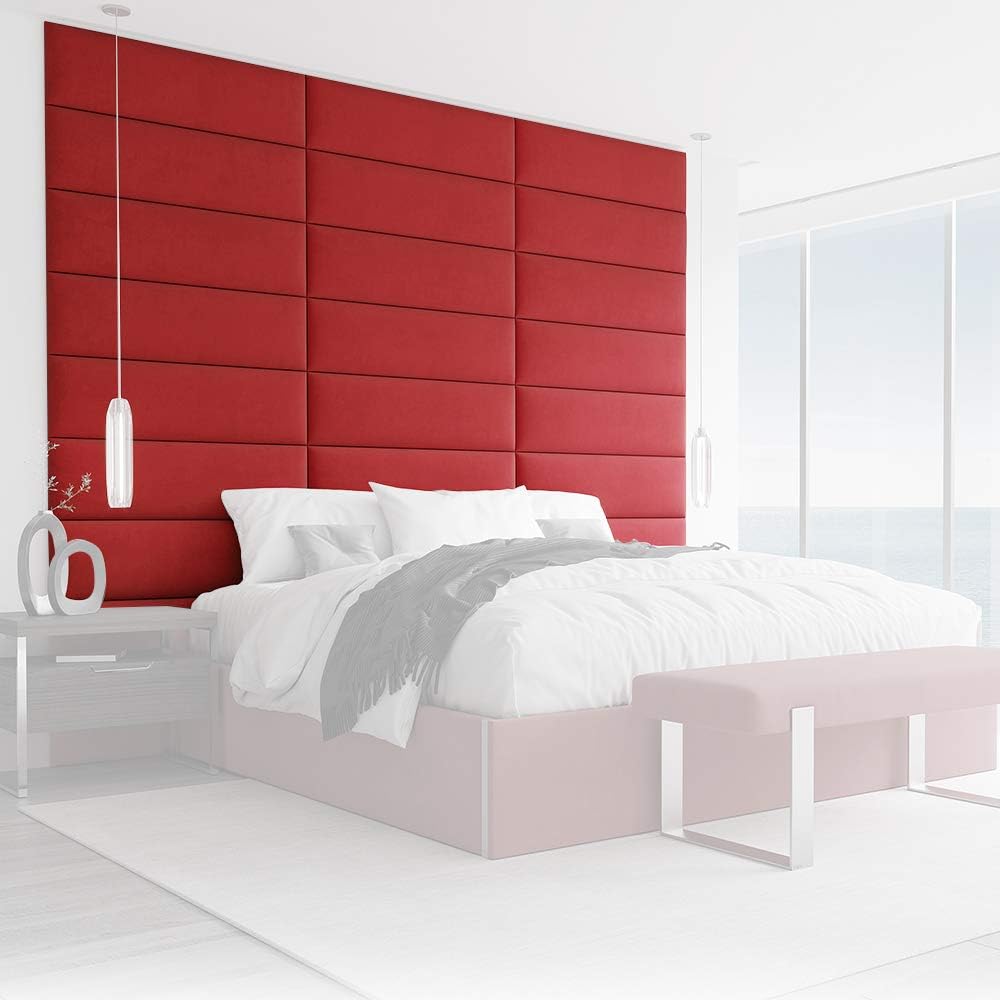 Red Melon Micro Suede Queen/Full Set Of 4 Panels Headboards Q136375