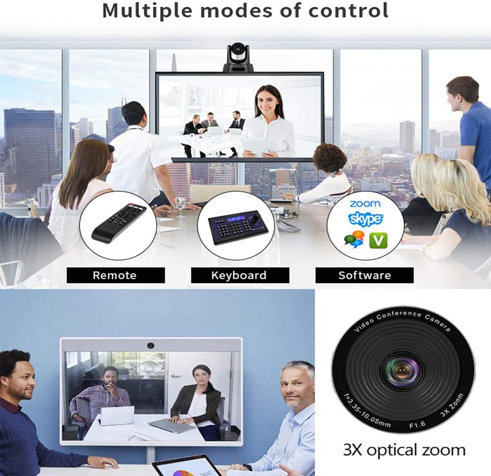 Full HD 1080p USB PTZ Video Conference Camera with 20x Optical Zoom H128